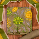 Mul Cotton Green Unstitched Suit